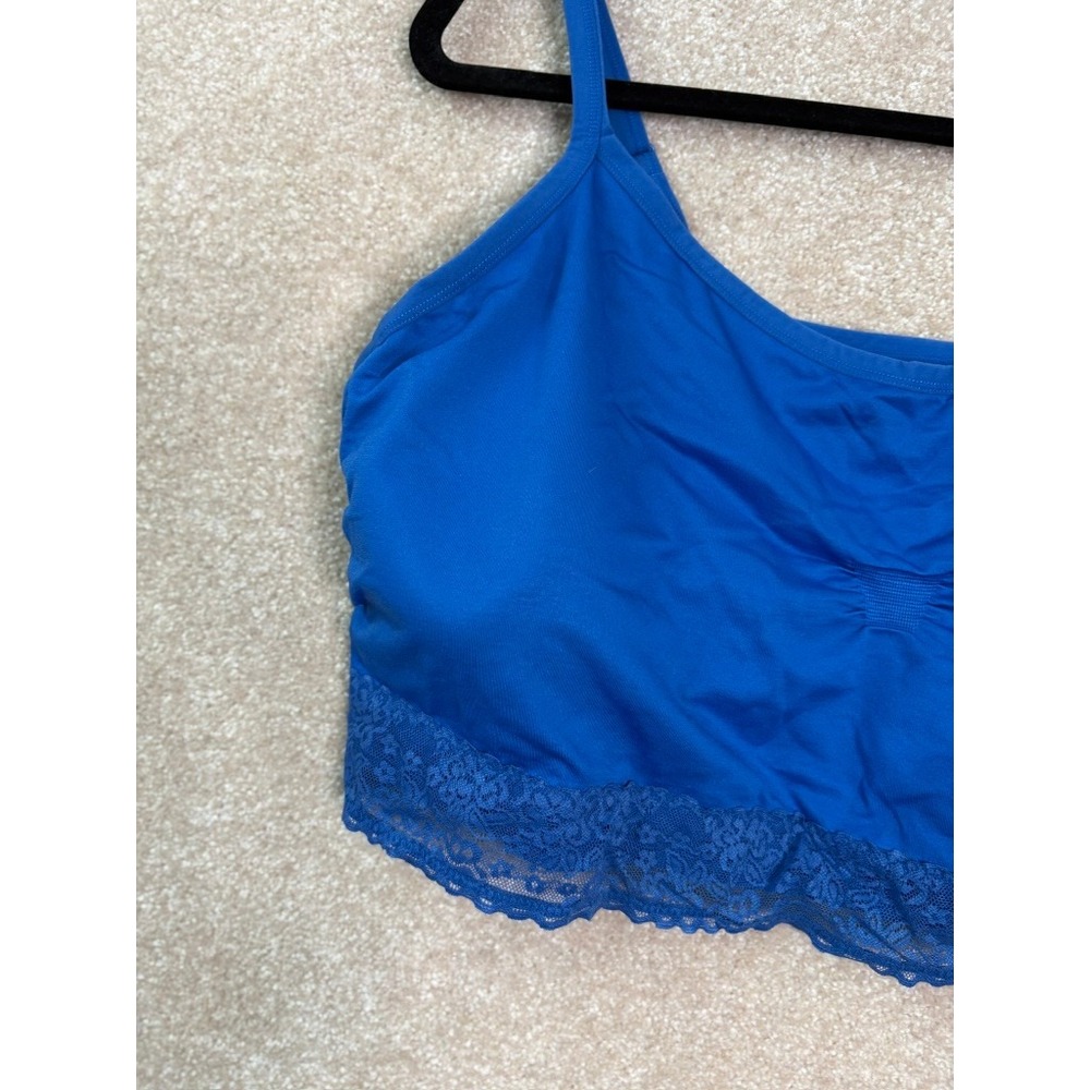 NWT TORRID Bralette Women's 5X Blue Padded Lace Trim Seamless Plus Size - Picture 2 of 5